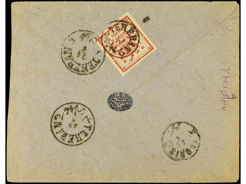 ✉ IRAN. Sc. 283. 1902. YEZD to TEHERAN. 5 ch. red tied by TE
