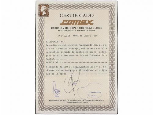 ✉ FILIPINAS. Ed. 1. 1858. MANILA to SULBEC. Folded letter fr