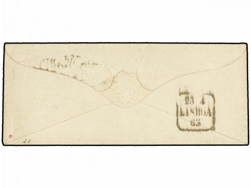 ✉ ANGOLA. 1863. LOANDA a LISBOA. Sobre sin texto, indicación