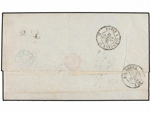 ✉ GABON. 1862. GABON to FRANCE. Folded letter without text e