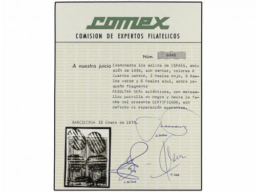 Δ ESPAÑA. Ed. 24/27. SERIE COMPLETA sobre pequeño fragmento.