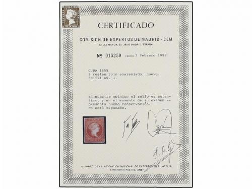 COLONIAS ESPAÑOLAS: ANTILLAS. Ant. 3. 2 reales rojo anaranja