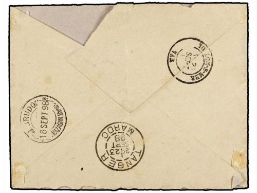 ✉ MARRUECOS: CORREO LOCAL. Yv. 47, 51B. 1898. MARRAKECH a FR
