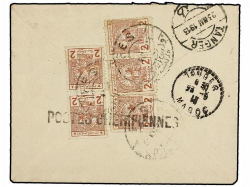 ¿ MARRUECOS: POSTES CHERIFIENNES. Yv. 10 (5). 1913. FEZ a PA