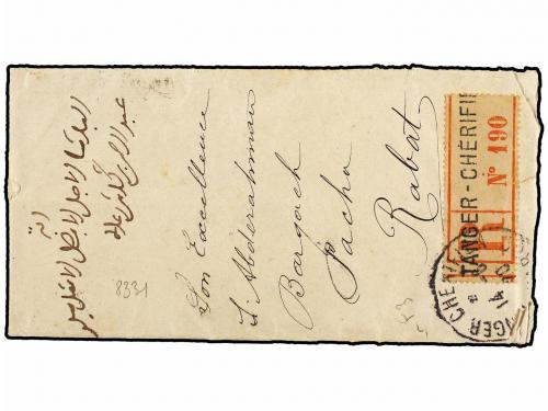¿ MARRUECOS: POSTES CHERIFIENNES. Yv. 6, 12. 1920. TANGER a