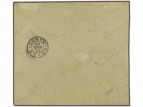 ✉ MARRUECOS: CORREO LOCAL. Yv. 32, 35. 1895. FEZ a SEFRO. So