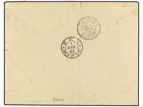 ✉ MARRUECOS: CORREO LOCAL. Yv. 32/36. 1895. SEFRO a TANGER. 