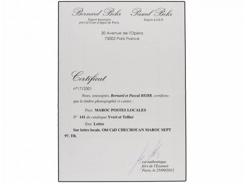 ✉ MARRUECOS: CORREO LOCAL. Yv. 141. 1897. CHECOUAN a TETUAN.