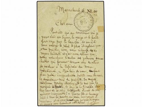 ✉ MARRUECOS: CORREO LOCAL. Yv. 62. 1900. MARRAKECH a SUIZA. 