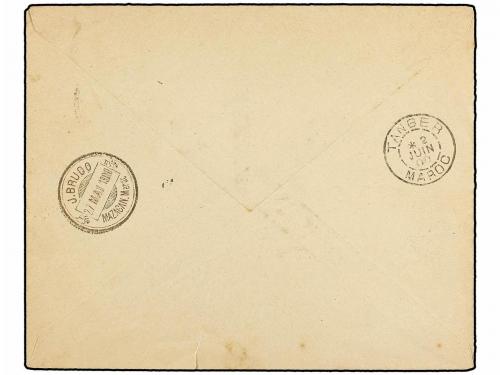 ✉ MARRUECOS: CORREO LOCAL. Yv. 65, 66, 67, 68. 1900. MARRAKE