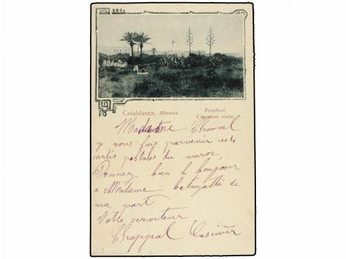 ✉ MARRUECOS: CORREO LOCAL. Yv. 63. 1901. MAZAGÁN a FRANCIA. 