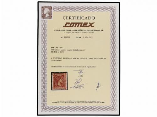 * ESPAÑA. Ed. 167. 40 cts. castaño. Centraje perfecto. PIEZA