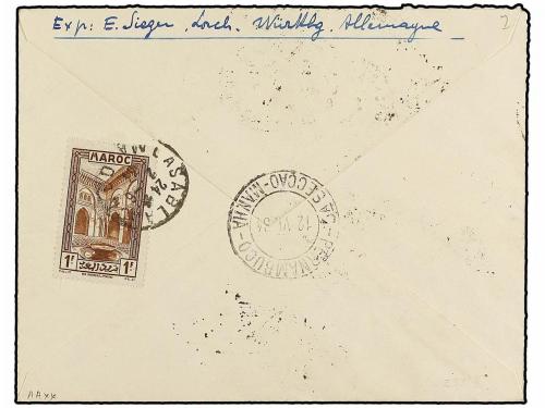 ✉ ZEPPELIN. 1934. FRENCH MOROCCO. CASABLANCA to RECIFE (Bras