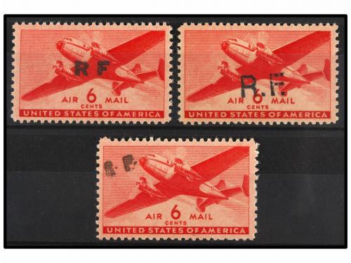 ** MARRUECOS FRANCES. 1943. CORREO AÉREO CON U.S.A. Tirada d