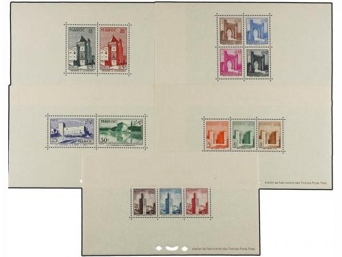 ** MARRUECOS FRANCES. Yv. 345/61. 1955-56. SERIE COMPLETA en