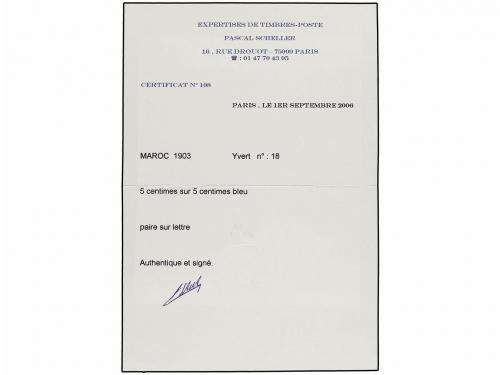 ✉ MARRUECOS FRANCES. Yv. 18 (2). TANGER a MAZAGAN. Circulada