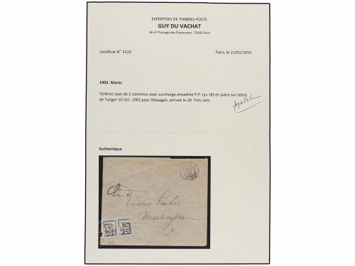 ✉ MARRUECOS FRANCES. Yv. 18 (2). TANGER a MAZAGAN. Circulada