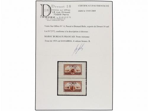 MARRUECOS FRANCES. 1935. CORREO AÉREO. Cuantro ensayos no ap