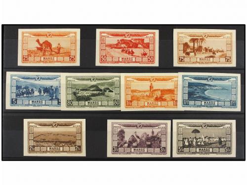 * MARRUECOS FRANCES. Yv. A12/21. 1928. SERIE COMPLETA SIN DE