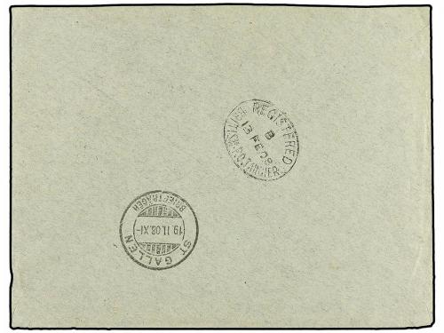 ✉ MARRUECOS INGLES. Sg. 112/16, 119/20. 1908. MAZAGAN to SWI