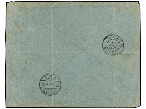 ✉ MARRUECOS FRANCES. Yv. 2/7. 1900. CASABLANCA a ALEMANIA. C