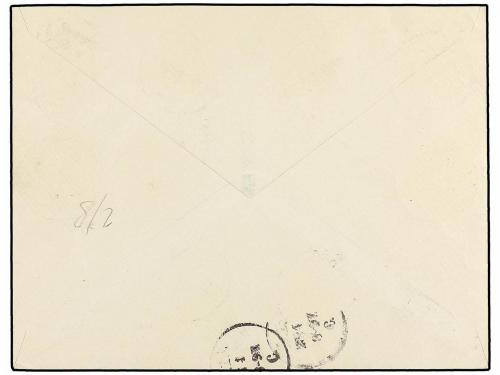 ✉ MARRUECOS ALEMAN. Mi. 7 (5), 8 (3), 9 (2). 1902. MOGADOR a