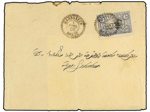 ✉ MARRUECOS: CORREO LOCAL. Yv. 63. 1902. MARRAKECH a MAZAGÁN