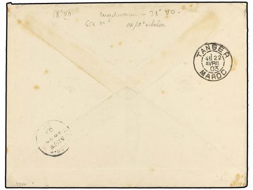✉ MARRUECOS FRANCES. Yv. 6A. 1903. MOGADOR a LONDRES. 50 cts