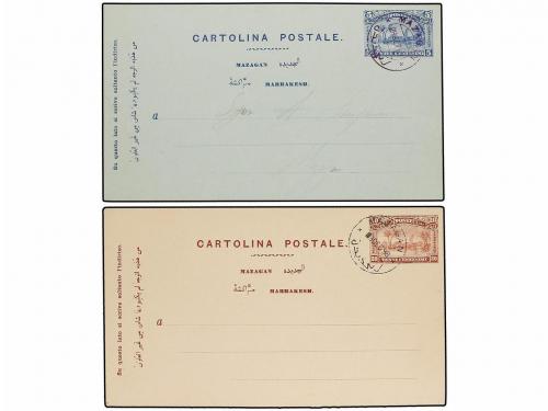 ✉ MARRUECOS: CORREO LOCAL. Enteros postales de 5 cts., 10 ct