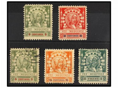 * MARRUECOS: CORREO LOCAL. Yv. 16a, 17a y ° Yv. 16a, 22a, 23