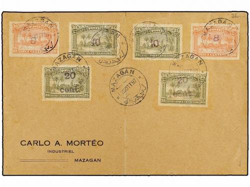 ✉ MARRUECOS: CORREO LOCAL. Yv. 59 (2), 60 (2), 61 (2). 1897.