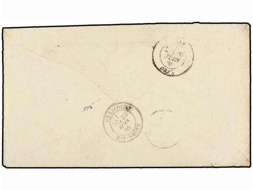 ✉ MARRUECOS FRANCES. 1885. TANGER a FRANCIA. Circulada con s