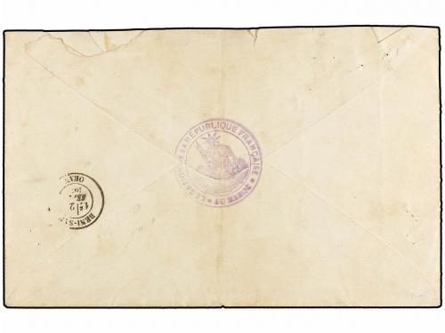 ✉ MARRUECOS FRANCES. 1886. TANGER a BENI-SAF (Tanger). Circu