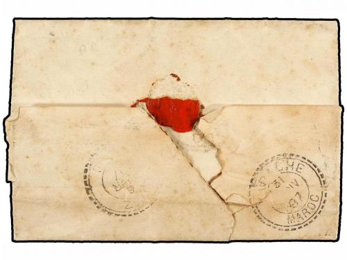 ✉ MARRUECOS: CORREO LOCAL. 1897. MARRAKECH a FEZ. Circulada 