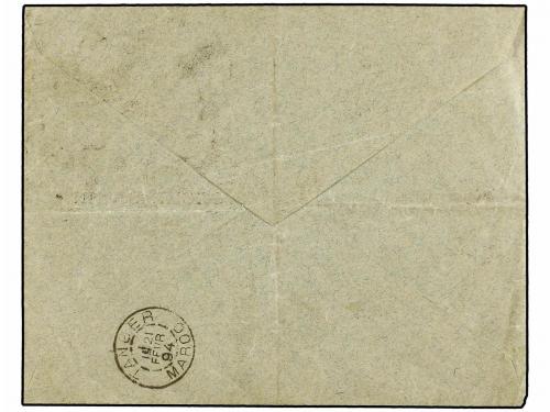 ✉ MARRUECOS: CORREO LOCAL. Yv. 47, 49. 1894. MARRAKECH a TAN