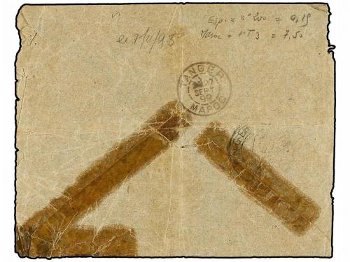 ✉ MARRUECOS FRANCES. Yv. T-3. 1898. MÁLAGA a FEZ. Sobre circ