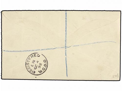 ✉ MARRUECOS INGLES. Sg. 1/8. 1898. TANGIER to LONDON. Comple