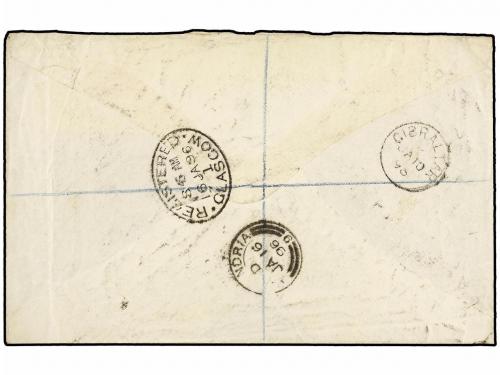 ¿ MARRUECOS INGLES. 1896. TANGIER to SCOTLAND. Registered co