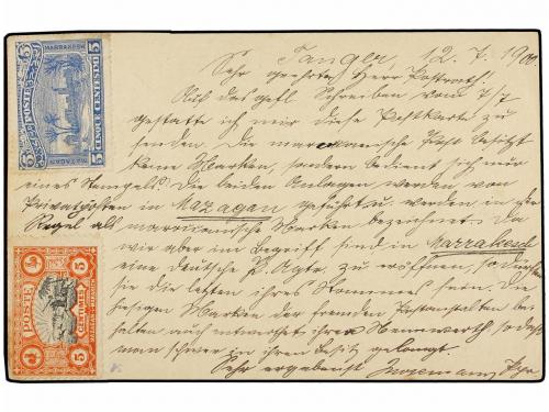 ✉ MARRUECOS: CORREO LOCAL. 1900. TANGER a OLDEMBURG (Alemani