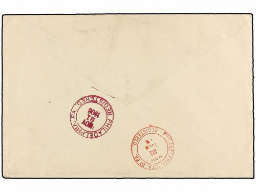 ¿ MARRUECOS ALEMAN. Mi. 27/30. 1908. TANGER a U.S.A. Carta c