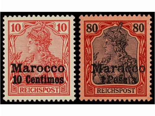 ** MARRUECOS ALEMAN. Mi. 7II/15II. 1903. NO EMITIDA. Serie c