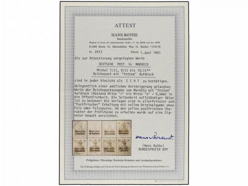 ** MARRUECOS ALEMAN. Mi. 7II/15II. 1903. NO EMITIDA. Serie c