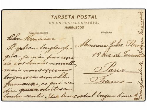 ✉ MARRUECOS: CORREO LOCAL. Yv. 92. 1908. MOGADOR a FRANCIA. 