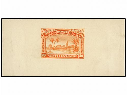 MARRUECOS: CORREO LOCAL. PRUEBAS DE PUNZÓN. 20 cts. en color