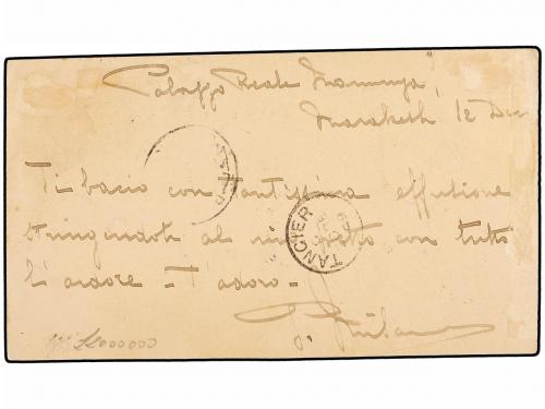 ¿ MARRUECOS: CORREO LOCAL. 1899. MARRAKECH a ROMA. Entero Po