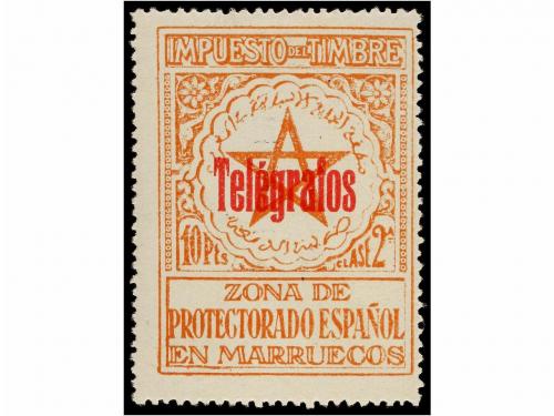 * MARRUECOS. Ed. T 34H/K. TELÉGRAFOS. SERIE COMPLETA. RARA. 
