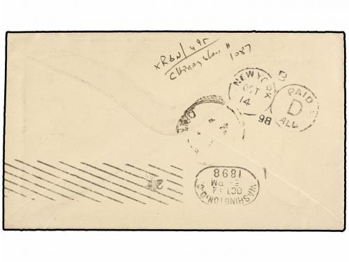 ✉ CEILAN. Sg. 88, 92, 133. 1898. PUNDALUOYA to U.S.A. Envelo