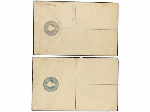 ✉ SANTA LUCIA. 1894-99. Two registered envelopes of 2 d. gre
