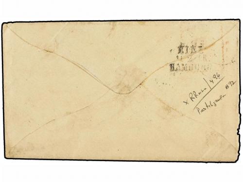 ✉ SUECIA. Fa. 7, 9, 11, 16. 1869. GEFLE to U.S.A. Cover with