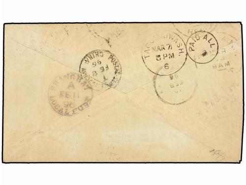 ✉ CHINA. 1896. FOOCHOW to NEW YORK. Envelope franked with Fo